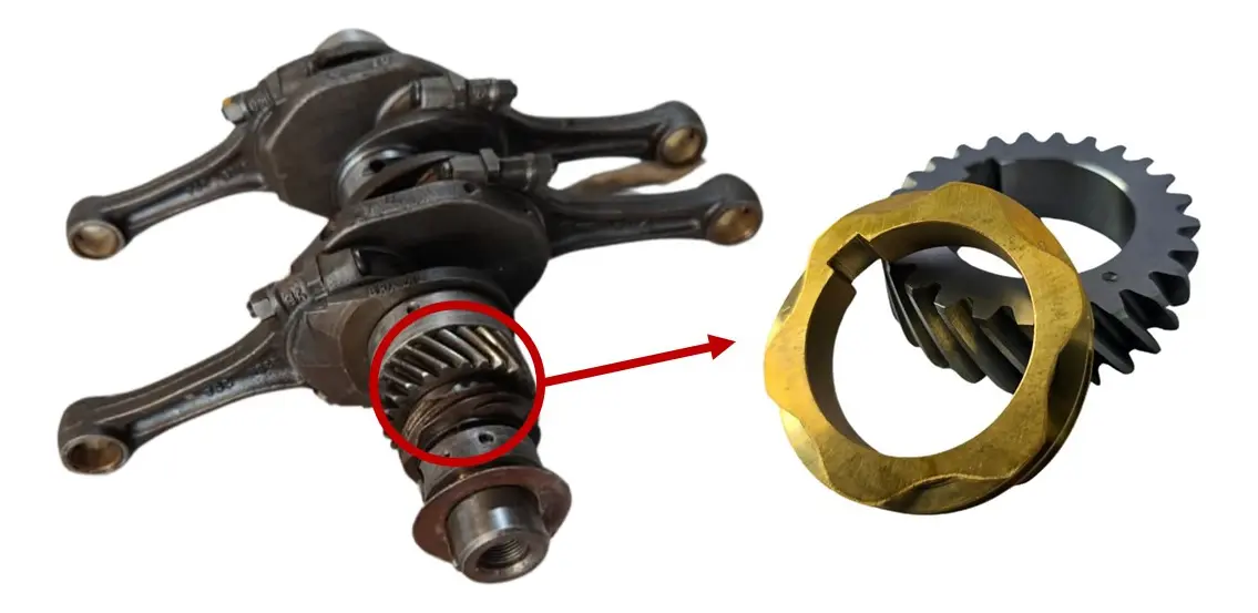 KIT DE ENGRANE CIGÜEÑAL Y ENGRANE DE BRONCE PARA VW SEDAN VOCHO - Image 2