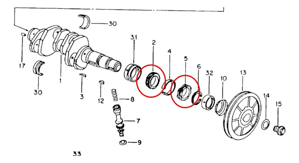 KIT DE ENGRANE CIGÜEÑAL Y ENGRANE DE BRONCE PARA VW SEDAN VOCHO - Image 3