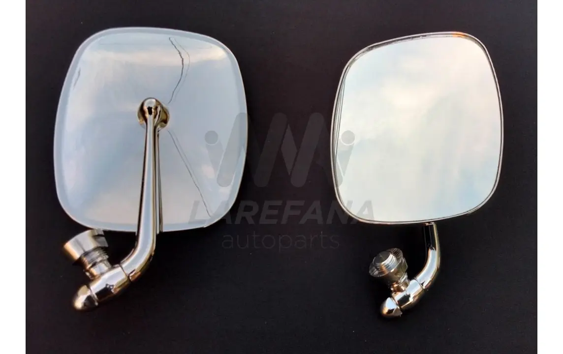 PAR DE ESPEJOS MÉTALICOS CROMADOS PARA VW COMBI - Image 2