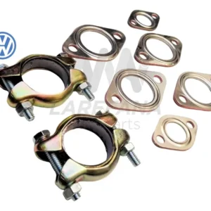 KIT DE 2 ABRAZADERAS Y 6 JUNTAS DE ESCAPE OEM PARA VW SEDAN VOCHO