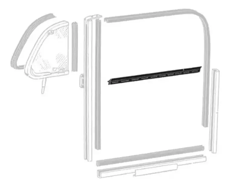 KIT DE BOTA AGUAS Y FILO AFELPADO PARA CRISTAL DE VW SEDAN VOCHO - Image 2