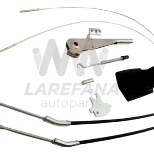 KIT DE PALANCA DE FRENO DE MANO CROMADA CON CHICOTES Y SAPO PARA VW SEDAN VOCHO