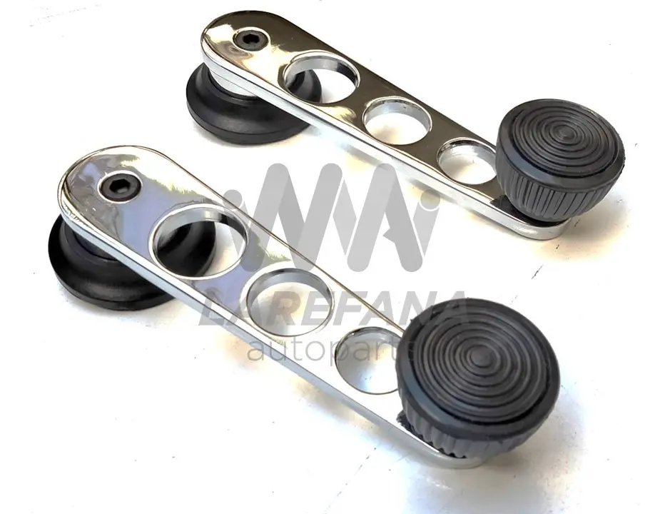 PAR DE MANIJAS ELEVADOR DEPORTIVAS CROMADAS PARA VW SEDAN VOCHO Y COMBI - Image 2
