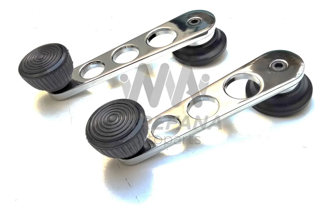 PAR DE MANIJAS ELEVADOR DEPORTIVAS CROMADAS PARA VW SEDAN VOCHO Y COMBI - Image 3