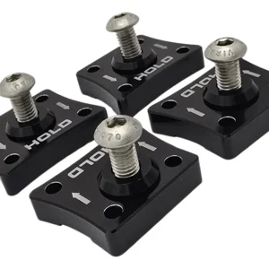 KIT DE 4 GRAPAS BILLET NEGRAS PARA TANQUE DE GASOLINA DE VW SEDAN VOCHO