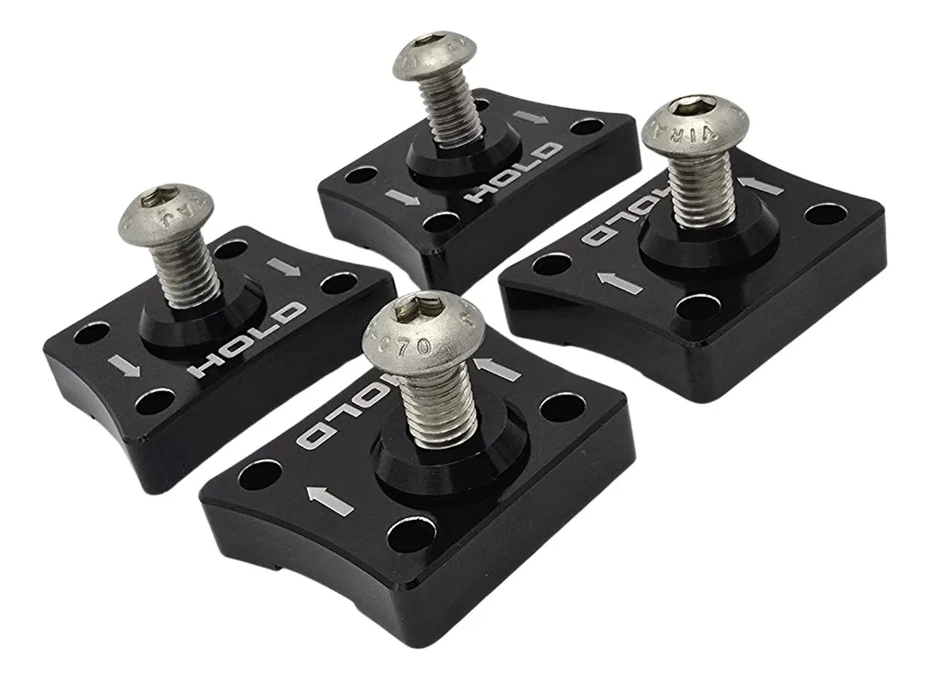 KIT DE 4 GRAPAS BILLET NEGRAS PARA TANQUE DE GASOLINA DE VW SEDAN VOCHO