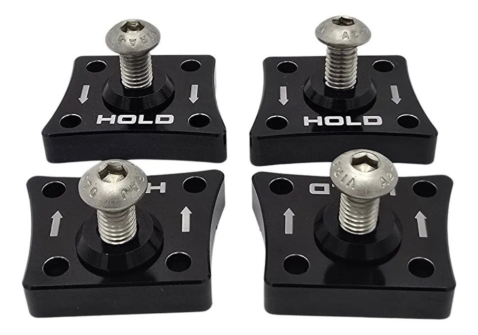KIT DE 4 GRAPAS BILLET NEGRAS PARA TANQUE DE GASOLINA DE VW SEDAN VOCHO - Image 4