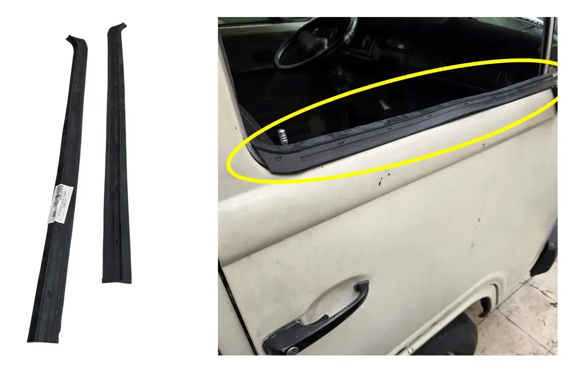 PAR DE BOTA AGUA PARA CRISTAL DE PUERTA DE VW COMBI (1 PUERTA) - Image 2