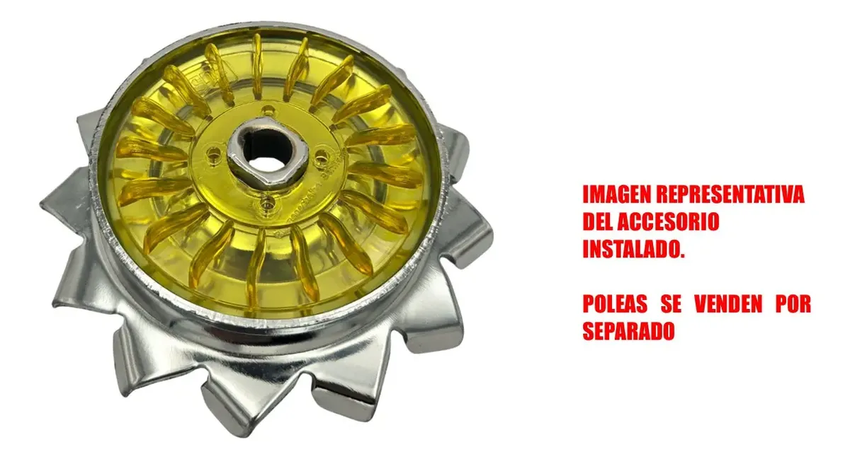 VISTA AMARILLA PARA POLEA DE ALTERNADOR O GENERADOR DE VW SEDAN VOCHO Y VW COMBI - Image 2
