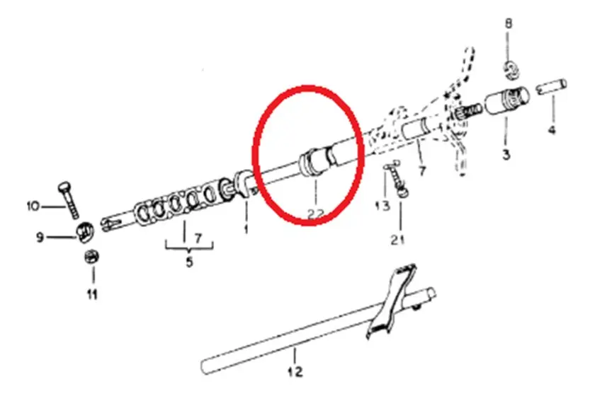 HULE FUNDA DE COLUMNA DE DIRECCIÓN PARA VW SEDAN VOCHO - Image 2