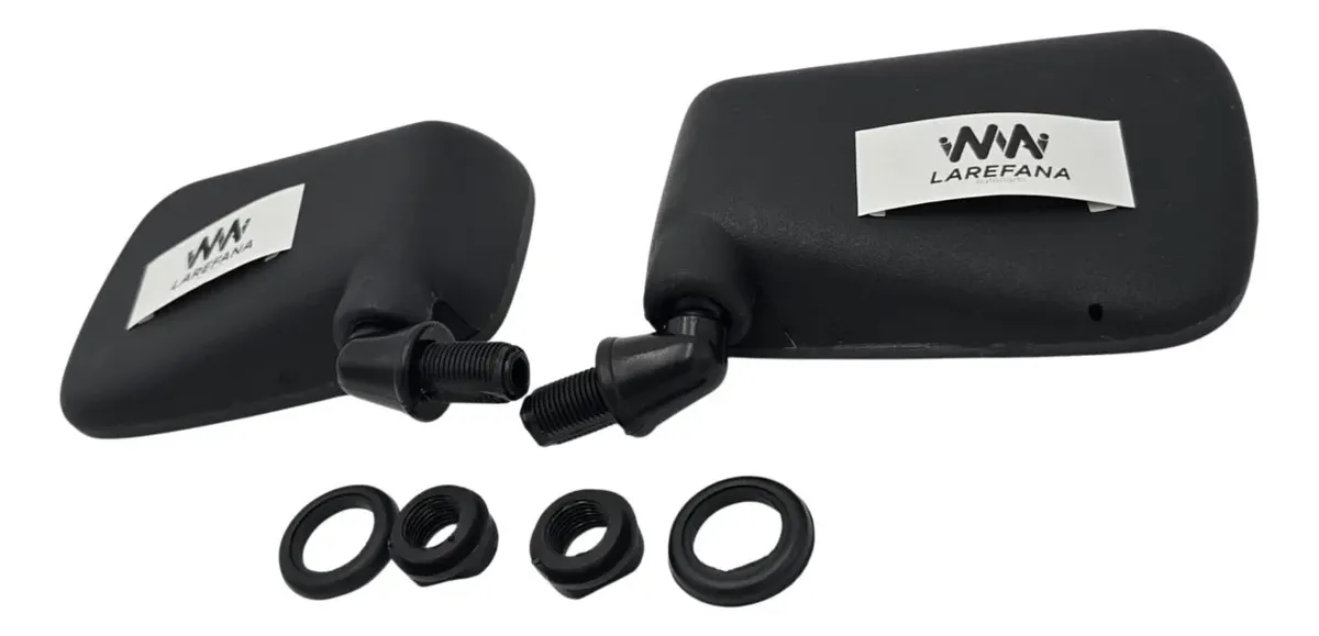 PAR DE ESPEJOS PLÁSTICOS FLAG NEGROS PARA VW SEDAN VOCHO - Image 5