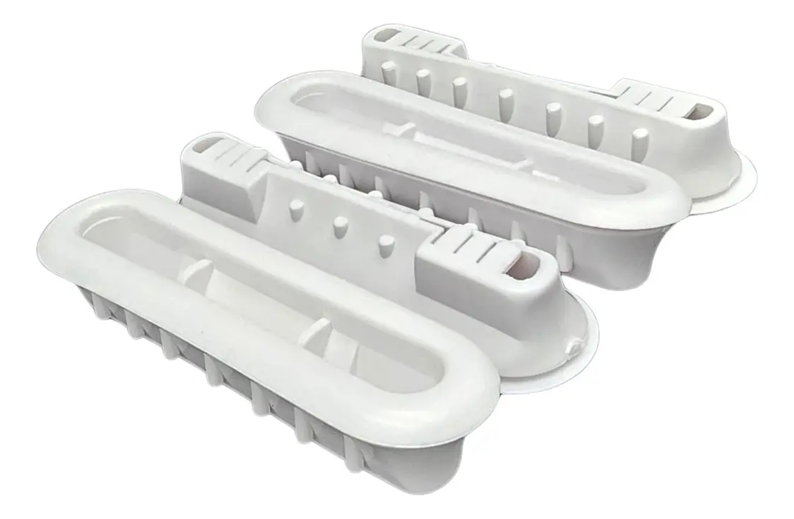 KIT DE 4 GOMAS BLANCAS DE BRACK PARA DEFENSA DE VW SEDAN VOCHO