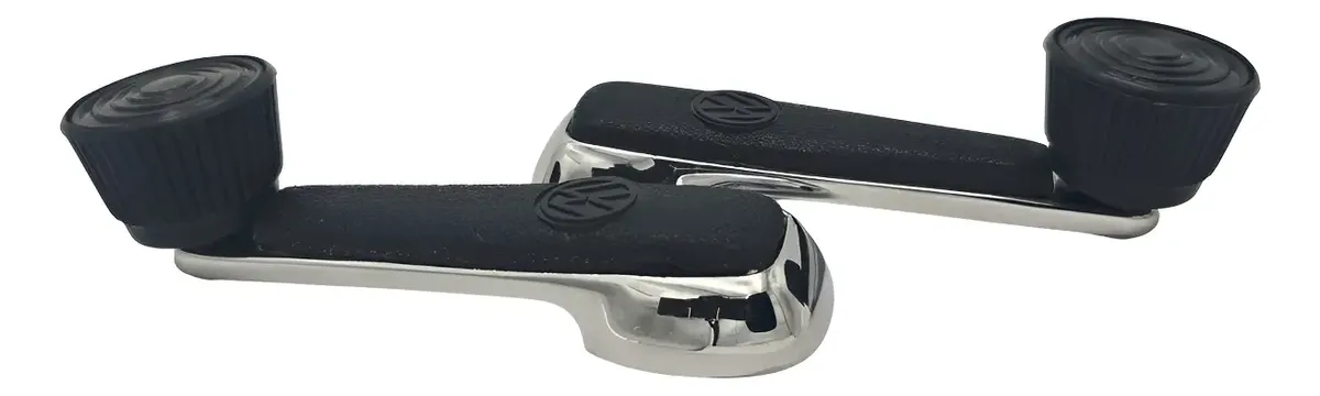PAR DE MANIJAS DE ELEVADOR DEPORTIVA CON LOGO PARA VW SEDAN VOCHO Y VW COMBI - Image 2