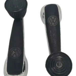 PAR DE MANIJAS DE ELEVADOR DEPORTIVA CON LOGO PARA VW SEDAN VOCHO Y VW COMBI
