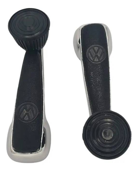 PAR DE MANIJAS DE ELEVADOR DEPORTIVA CON LOGO PARA VW SEDAN VOCHO Y VW COMBI