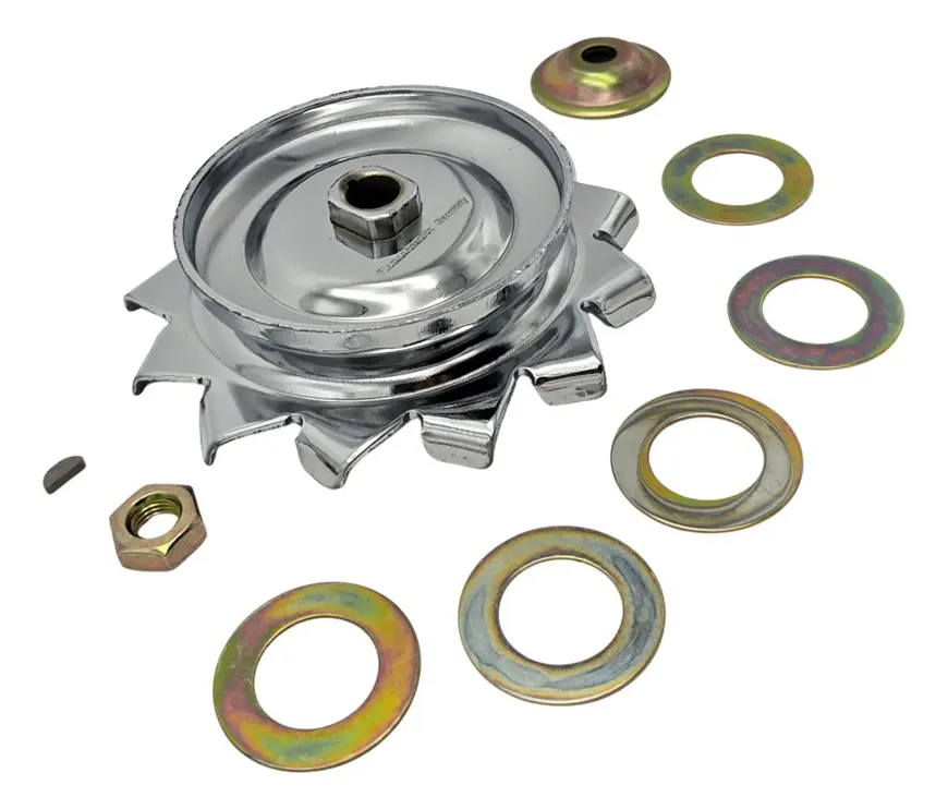 KIT DE POLEA ALTERNADOR CROMADA CON ACCESORIOS PARA VW SEDAN VOCHO - Image 2