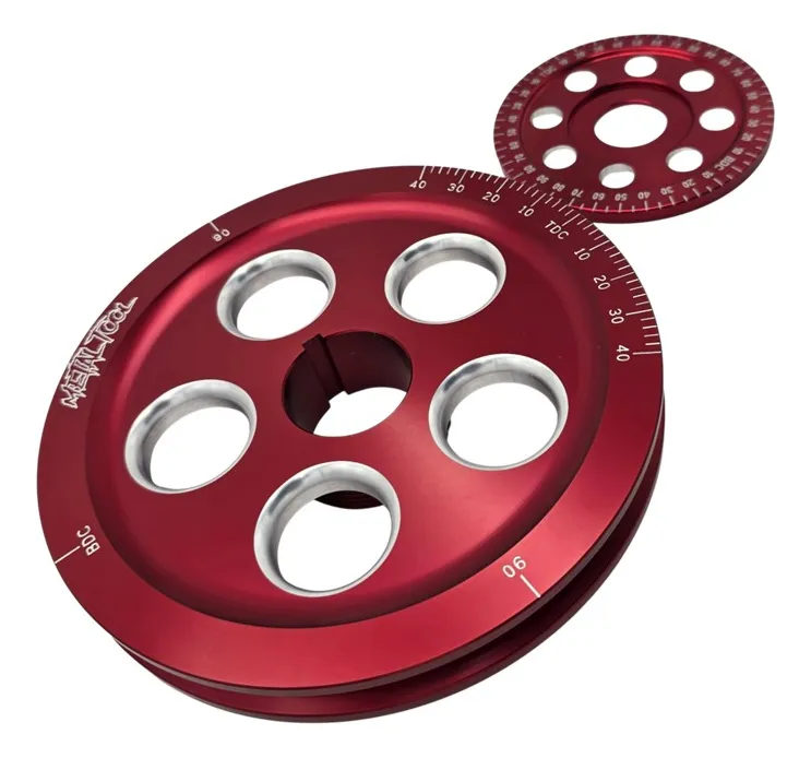 KIT DE POLEA CIGÜEÑAL Y POLEA DE ALTERNADOR O GENERADOR ROJO PARA VW SEDAN VOCHO