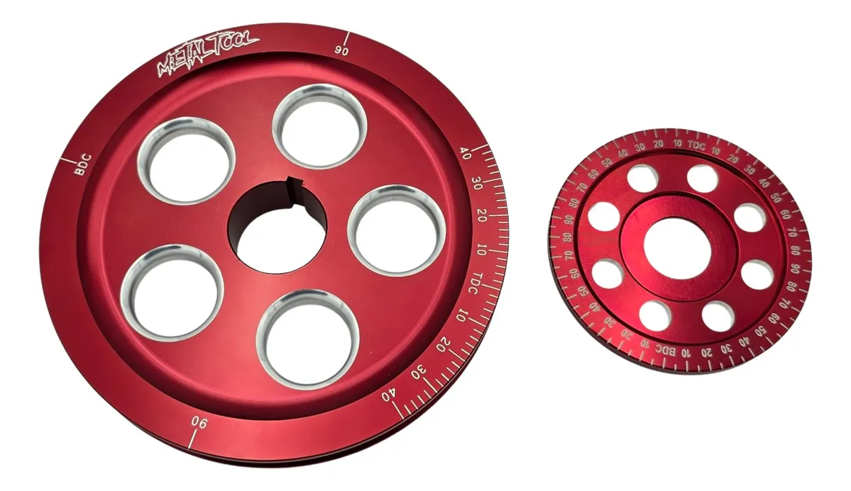 KIT DE POLEA CIGÜEÑAL Y POLEA DE ALTERNADOR O GENERADOR ROJO PARA VW SEDAN VOCHO - Image 2