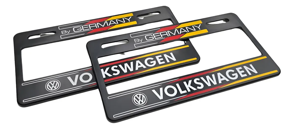 PAR DE PORTAPLACAS VW GERMANY - Image 2