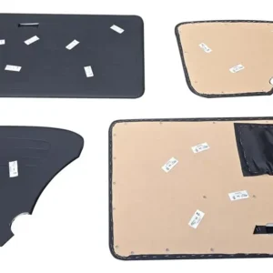 KIT DE TAPAS DE PUERTA NEGRAS CON BOLSA TIPO ORIGINAL PARA VW SEDAN VOCHO