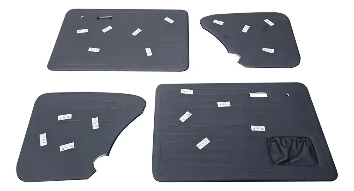 KIT DE TAPAS DE PUERTA NEGRAS CON BOLSA TIPO ORIGINAL PARA VW SEDAN VOCHO - Image 8